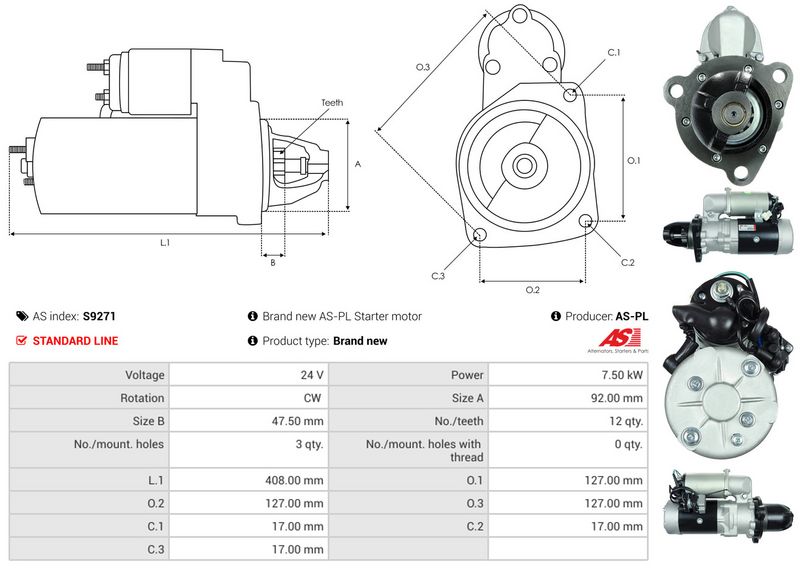 AS-PL S9271 Starter