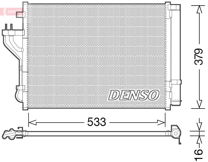 DENSO kondenzátor, klíma DCN41004