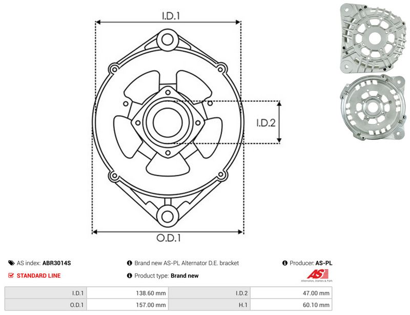 AS-PL ABR3014S Protective Cap, alternator