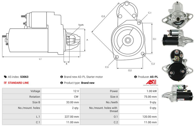 AS-PL S3063 Starter