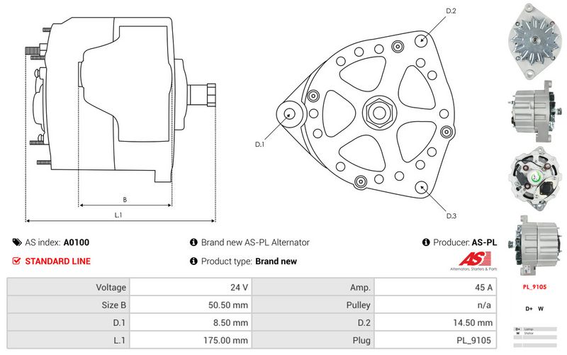 AS-PL A0100 Alternator