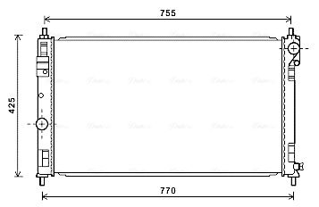Радіатор, система охолодження двигуна, Ava CRA2121