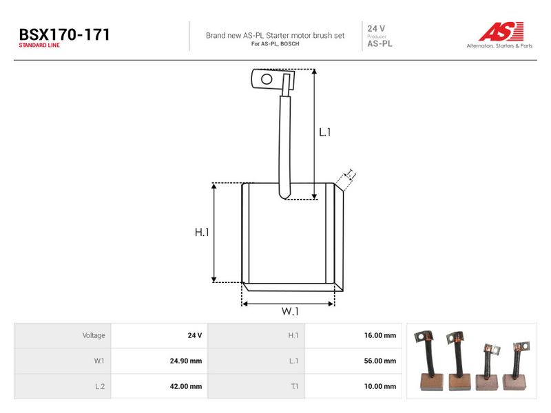 Süsinikuhari, starter, AS-PL BSX170-171