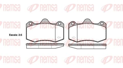 REMSA 1404.00 Комплект гальмівних накладок, дискове гальмо