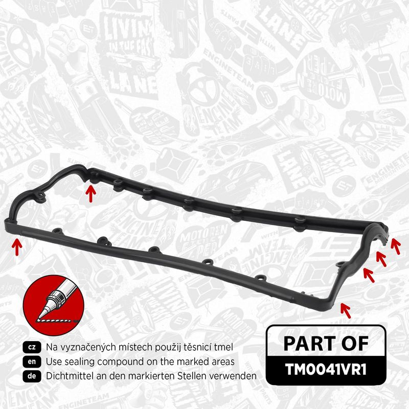 ET ENGINETEAM TM0041VR1 Gasket, cylinder head cover