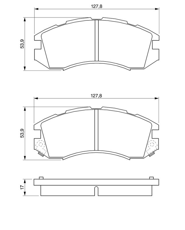 Piduriklotsi komplekt, ketaspidur, BOSCH 0 986 460 984