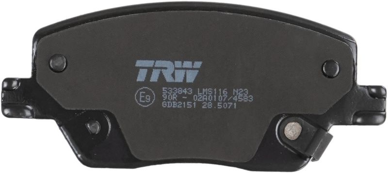 TRW GDB2151 Brake Pad Set, disc brake