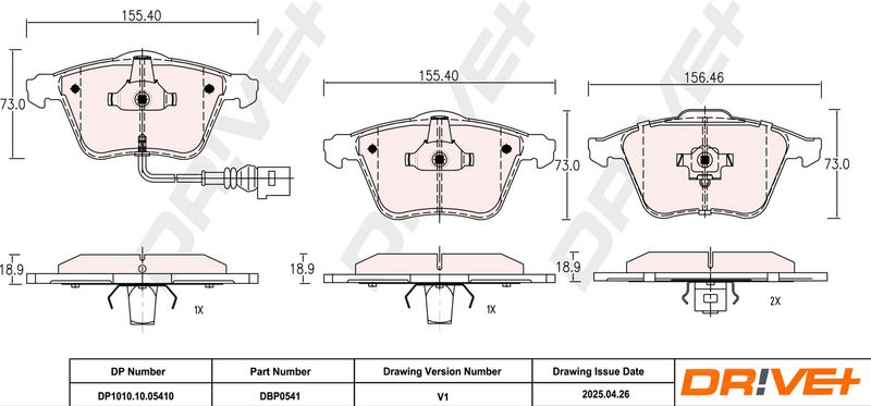 Set placute frana,frana disc DP1010.10.0541 Dr!ve+