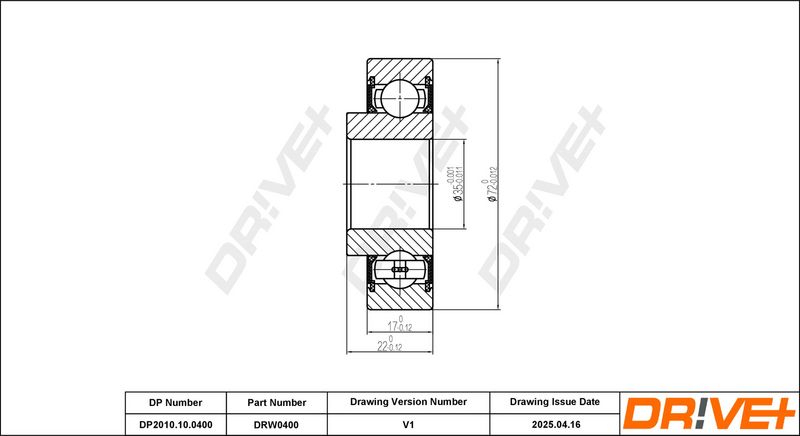 Set rulment roata DP2010.10.0400 Dr!ve+