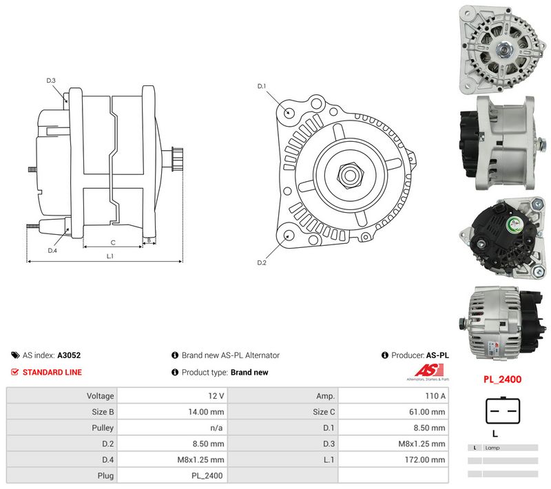 Generaator, AS-PL A3052