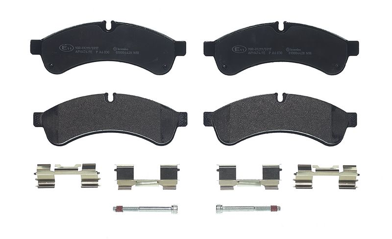 Piduriklotsi komplekt, ketaspidur, BREMBO P A6 030