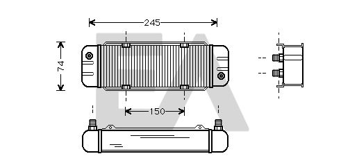 Radiador de aceite, aceite motor