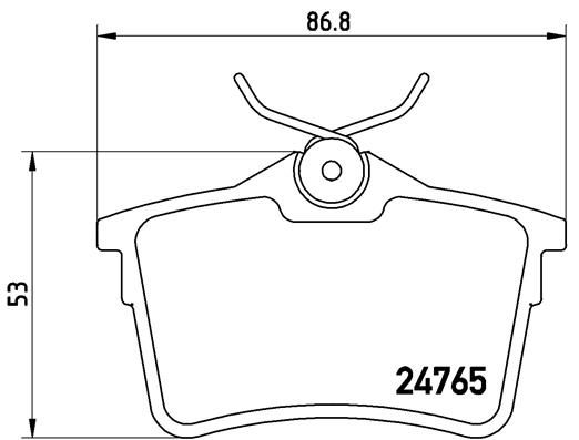 Колодка тормозов. диск. CITROEN BERLINGO 08-; PEUGEOT PARTNER08-,308 SW 07- задн. (выр-во BREMBO)