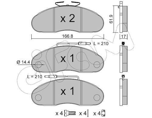 Set placute frana,frana disc 822-111-0 CIFAM