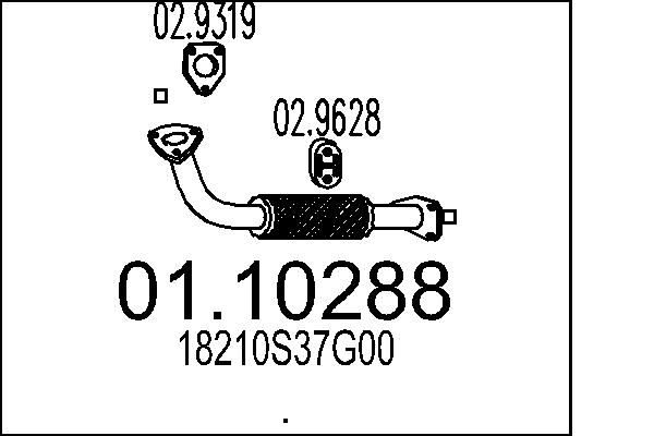 MTS kipufogócső 01.10288