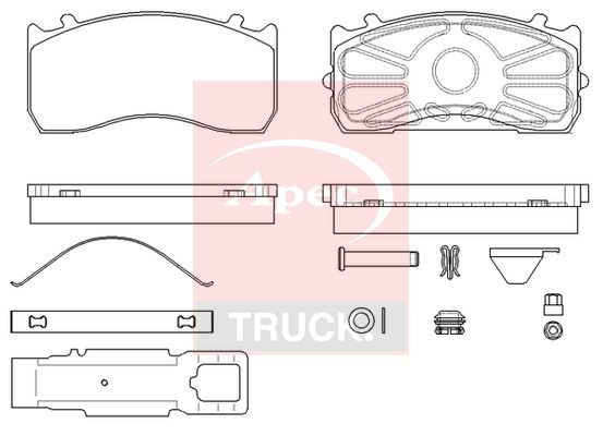 APEC Brake Pad Set, disc brake PAD29183K