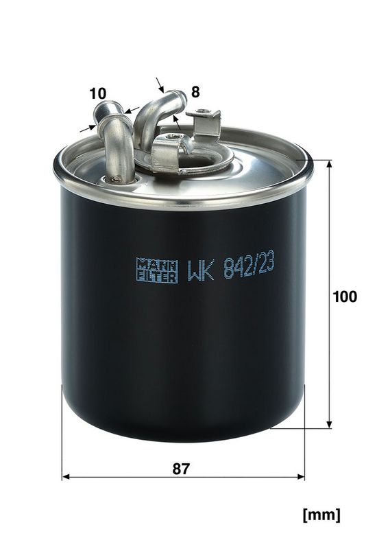 Kütusefilter, MANN-FILTER WK 842, 23 x