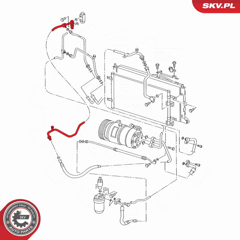 ESEN SKV 43SKV518 High-pressure Line, air conditioning
