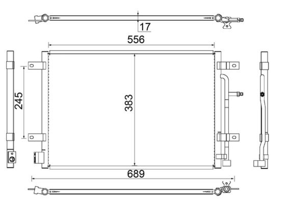 Конденсатор, система кондиціонування повітря, Mahle AC812000S