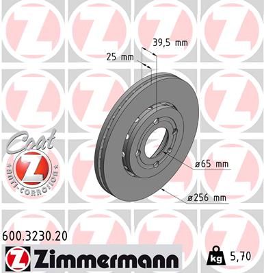 Гальмівний диск, Zimmermann 600.3230.20