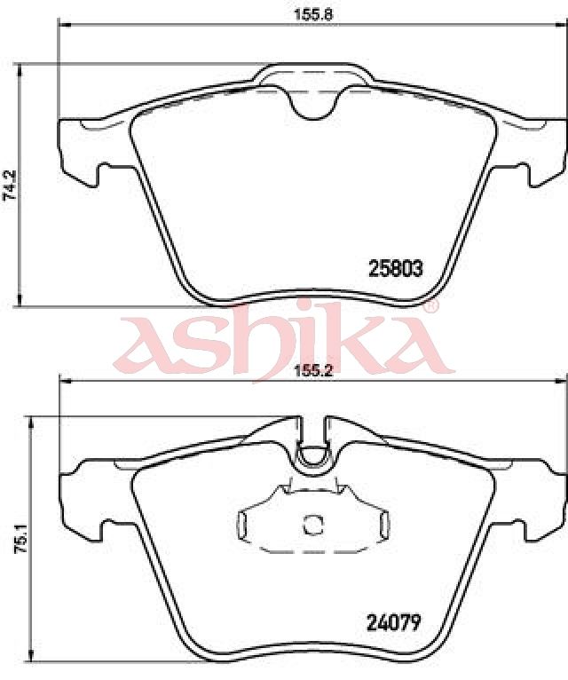 ASHIKA 50-00-0346 Brake Pad Set, disc brake