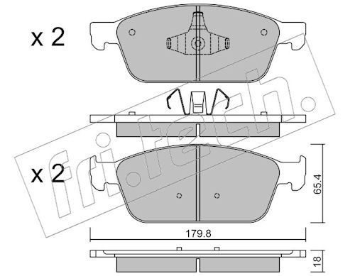 fri.tech. 1005.0 Brake Pad Set, disc brake