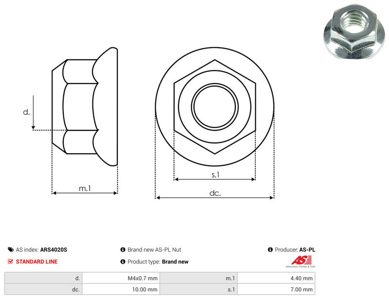 AS-PL ARS4020S Repair Set, alternator