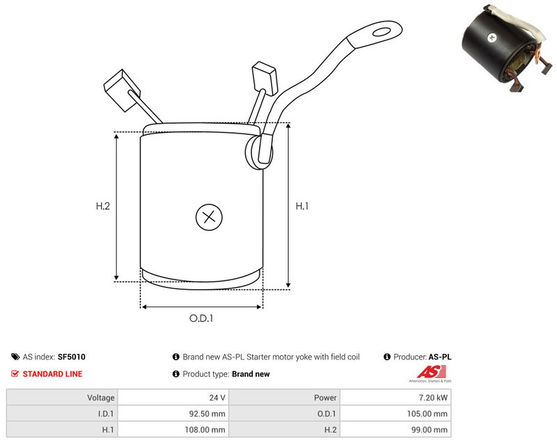 Mähis, starter, AS-PL SF5010