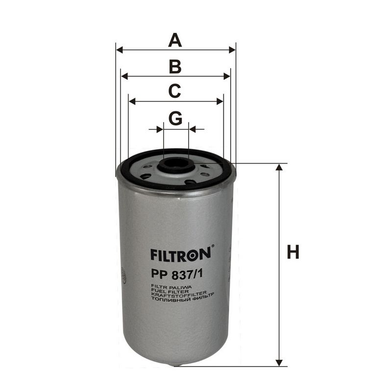 Kütusefilter, FILTRON PP 837, 1