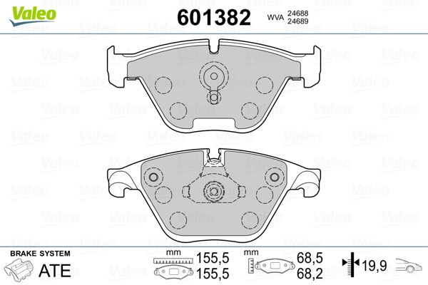 Valeo 601382 Brake Pad Set, disc brake