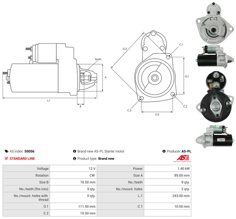 Starter, AS-PL S0056