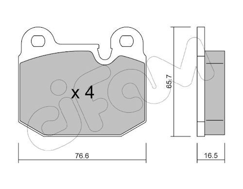 Set placute frana,frana disc 822-027-0 CIFAM