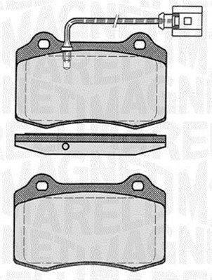 MAGNETI MARELLI fékbetétkészlet, tárcsafék 363916060554