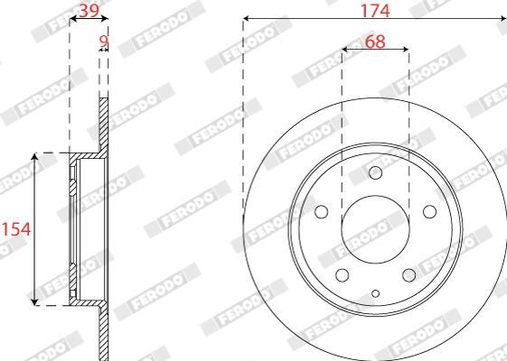 FERODO DDF2533C Brake Disc