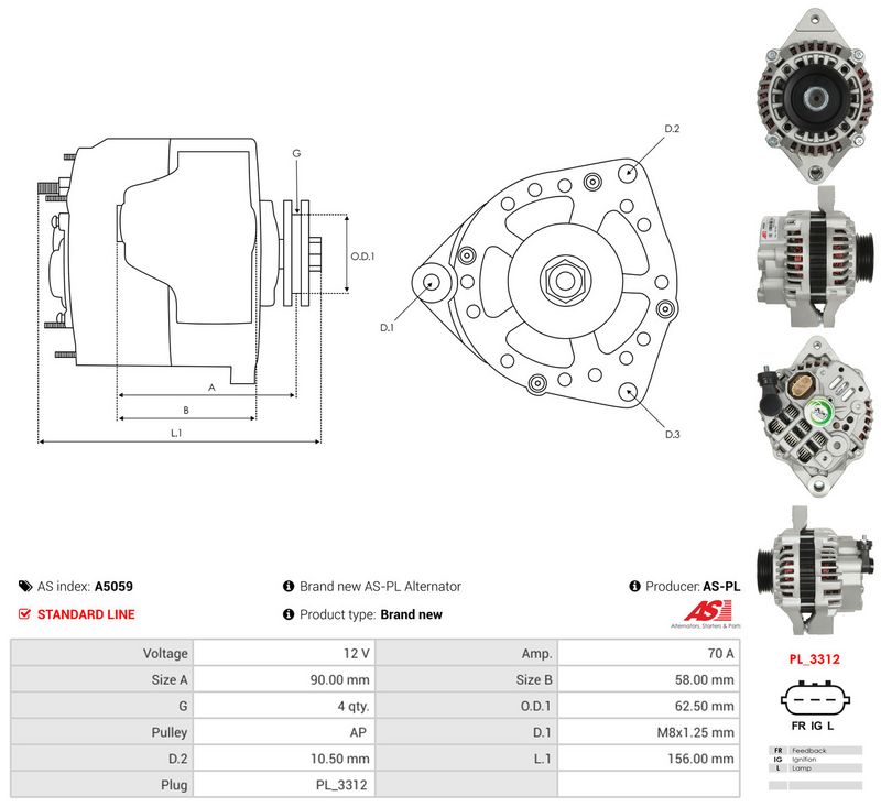 Generaator, AS-PL A5059