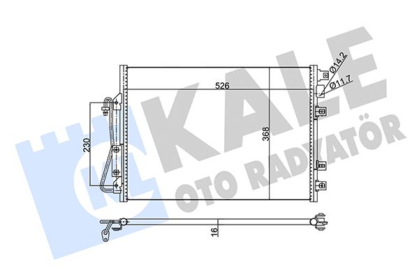 Конденсатор, система кондиціонування повітря, Kale Oto Radyatör 342820