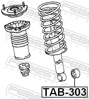 Втулка, амортизатор, Febest TAB-303