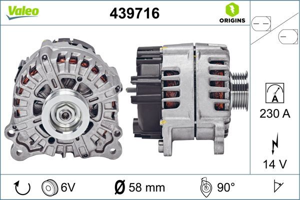 VALEO Dynamo / Alternator 439716