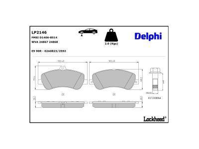 DELPHI LP2146 Brake Pad Set, disc brake