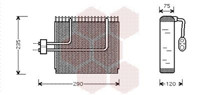 VAN WEZEL párologtató, klímaberendezés 8200V002