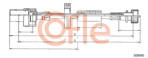 Трос привода спідометра, Cofle S08045