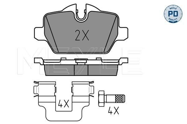 Set placute frana,frana disc 025 236 2316/PD MEYLE