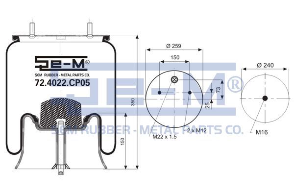 Mech, pneumatické odpružení 72.4022.CP05