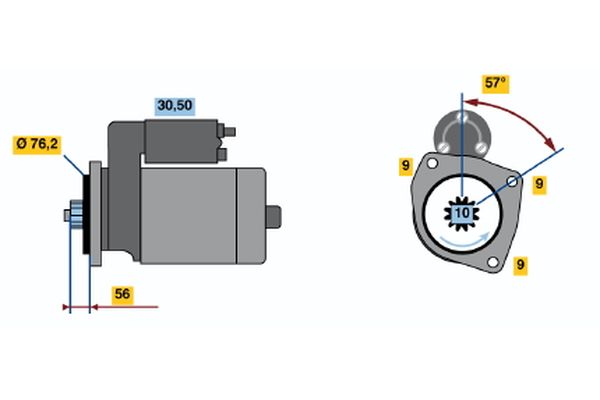 BOSCH 0 986 016 990 Starter