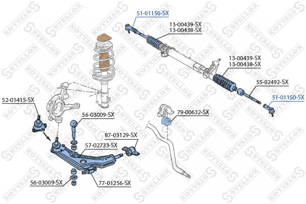 STELLOX 51-01150-SX Tie Rod End