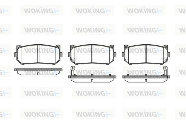 Комплект гальмівних накладок, дискове гальмо, Woking P7493.02