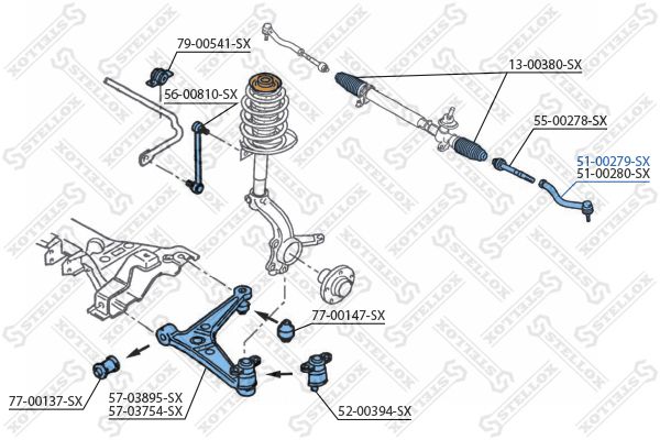STELLOX 51-00279-SX Tie Rod End