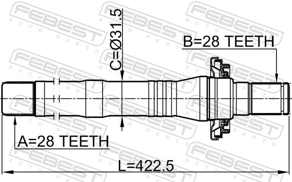 FEBEST 1212-SFCL Drive Shaft