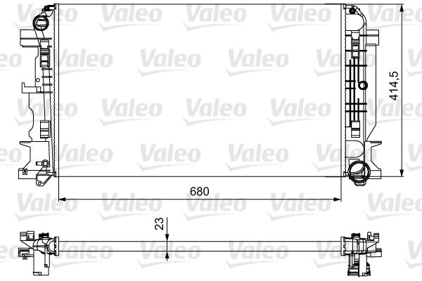 Радіатор, система охолодження двигуна, Valeo 734926