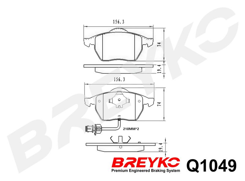 DAVID VASCO Q1049 Brake Pad Set, disc brake